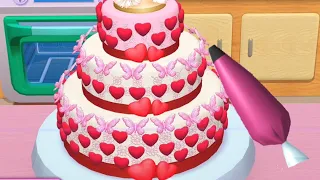 Fun 3D Cake Cooking Game My Bakery Empire Color, Decorate & Serve Cakes - Hearts & Butterfly Cake