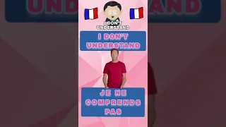 How to Say 'I Don't Understand' In French #shorts