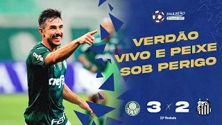 Melhores Momentos Palmeiras 3 x 2 Santos - Rodada 11 - Paulistão A1 Sicredi 2021