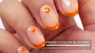 How to Create Minimalist French Tip Dot Nail Art using Dip Powder