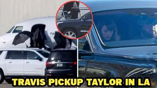 Travis Kelce Attended LA Airport to Taylor Swift in the presidential motorcade