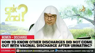 How to know other discharges did not come out with Vaginal discharge after urinating? Assim AlHakeem