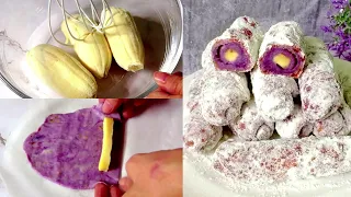 BAGONG RECIPE SA SABA! MABENTA SA BATA AT MATANDA! l SABA UBE CHEESE STICK l BANANA RECIPE