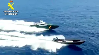 WATCH | High-speed boat chase during massive drug bust in Spain