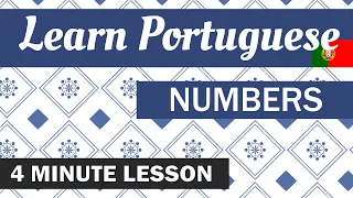 Learn Portuguese - NUMBERS - How to count from 1 to 1.000.000