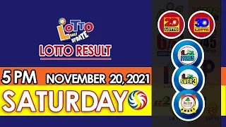 PCSO Lotto Results Today | Swertres Result Today 5PM November 20, 2021 3D Ez2 2D Stl Live