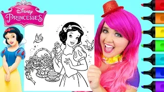 Coloring Snow White Disney Princess Coloring Page Prismacolor Markers | KiMMi THE CLOWN