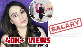 My Actual Cabin Crew Manager Salary Slip | Qatar Airways Salary | How much does a cabin crew earn ?