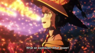 Megumin's first explosion magic was powerful enough to annihilate all of her enemies | Konosuba