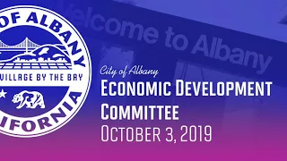 Economic Development Committee - Oct. 3, 2019