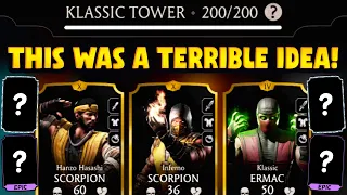 MK Mobile. Gold Scorpion Spear Spam vs. Fatal Klassic Tower Battle 200. IT WAS WORTH IT!