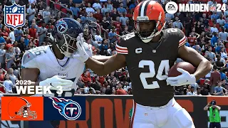 Madden 24 Browns vs Titans 53-Man Updated Rosters) Week 3 Full Simulation 2023 PS5 4K Game Play