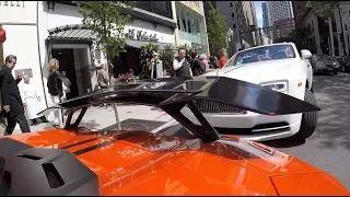 Lamborghini Aventador Loud Exhaust GoPro Peoples Reaction in Chicago -4