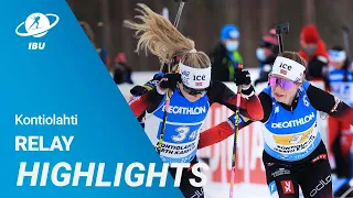 World Cup 21/22 Kontiolahti: Women Relay Highlights