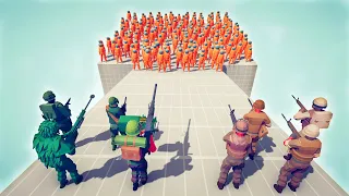 U.S. ARMY SOLDIERS vs 200x UNITS v3 - Totally Accurate Battle Simulator TABS