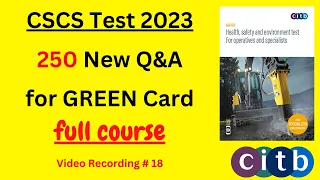 CSCS Test 2023 | Green CSCS Card Full Course | CSCS Card UK | CITB Test UK | CSCS Test Preparation