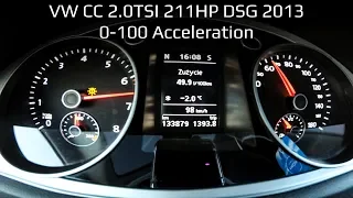 Volkswagen CC 2.0TSI 211HP 2013 DSG 0-100 Acceleration