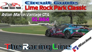 iRacing | Aston Martin Vantage GT4 | Circuit Guide | Lime Rock Classic - 51.964 - Week 6