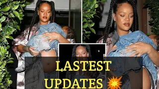 Rihanna showed pregnancy glow when she meet  Giorgio Baldi in Santa Monica with  RZA in her arms