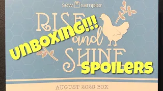 August 2020 Sew Sampler Unboxing!  Spoilers!!!