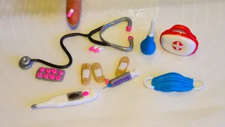 DIY Make Polymer Clay Miniature Doctor Set | Easy Polymer Clay tutorial Mini Medical Kit