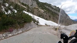 Honda Africa Twin ride over Vršič pass, Slovenia