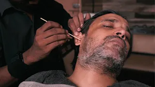 Blackhead Removal and Ear Cleaning Face Massage by Ravindra | Indian Massage