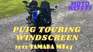 Yamaha Mt07 Puig touring windscreen