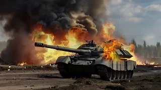 Shock the World! Row of Russian Tanks Destroyed by German LEOPARD 2A6 on the border | See what happe