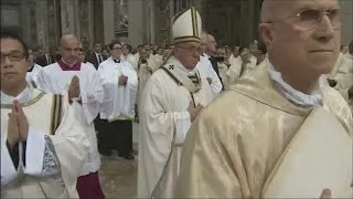 Pope celebrates midnight Christmas Eve mass at the Vatican