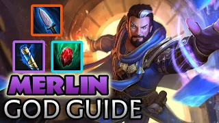 SMITE Merlin God Guide - Beginner and Advanced Tips (Insane Damage Mage)