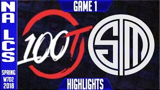 100 vs TSM Highlights | NA LCS Week 7 Spring 2018 W7D2 | 100 Thieves vs Team Solomid Highlights