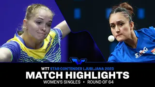 Margaryta Pesotska vs Manika Batra | WS R64 | WTT Star Contender Ljubljana 2023