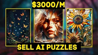 Make PASSIVE Income Selling AI Puzzles | Make Money Online With AI