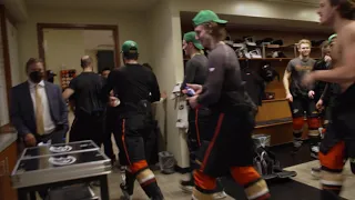 Ducks Prank Drysdale after First NHL Game.