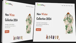 How to Create a Winter Collection website Design HTML & CSS