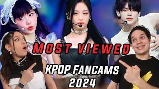 Waleska & Efra react to The Most VIEWED KPOP FANCAMS of 2024 - so far!