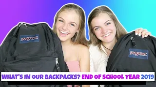 What's In Our Backpack End of School Year 2019 ~ Jacy and Kacy