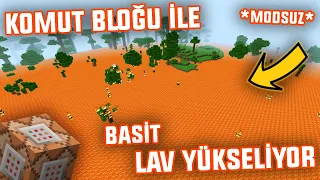 KOMUT BLOĞU İLE BASİT LAV YÜKSELİYOR YAPIMI | Minecraft Komut Okulu #37