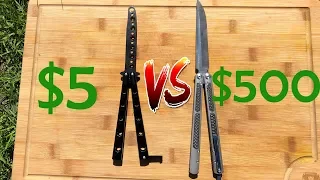 $5 VS $500 Balisong. Cheap vs Expensive Butterfly Knife.