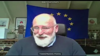 Frans Timmermans eudebates happy the Europe’s 2030 climate ambition in Brussels