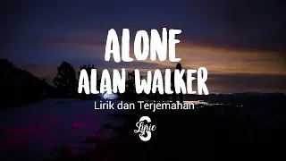 Lyric/lirik Alone - Alan Walker ( We Rabbitz Remix )