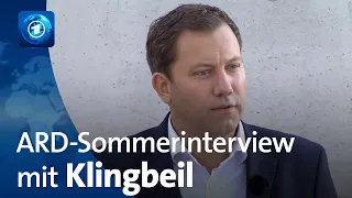 ARD-Sommerinterview mit SPD-Co-Chef Lars Klingbeil