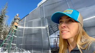 Winter Green House Build- DIY Greenhouse for Winter