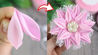 NOTHING COMPLEX, but not EVERYONE can DO 🌸 TWO-COLOR RIBBON FLOWER 2.5 cm 🌸