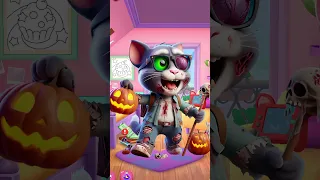 Talking tom friends + Zombies 🗿☠️👽 #talkingtom