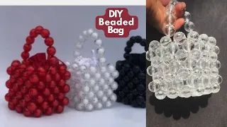 DIY BEADED BAG // HOW TO MAKE AN EASY BOXY BEADS BEADED BAG // BEGINNER FRIENDLY .