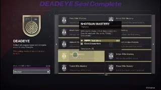 How to get the Close Encounter Medal - shotgun mastery - DEADEYE Completion - Destiny 2