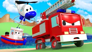 La Super Patrouille -  Bobby est en danger - La Ville des Voitures 🚓 🚒 Dessin animé pour enfants