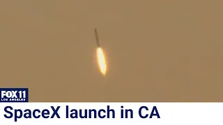 SpaceX launch of Falcon 9 spotted in Los Angeles skies